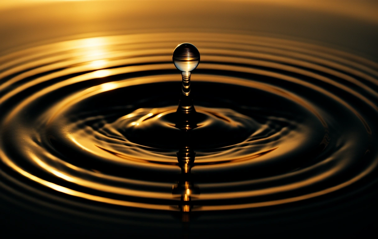Vibraciones de sonido representadas en agua
